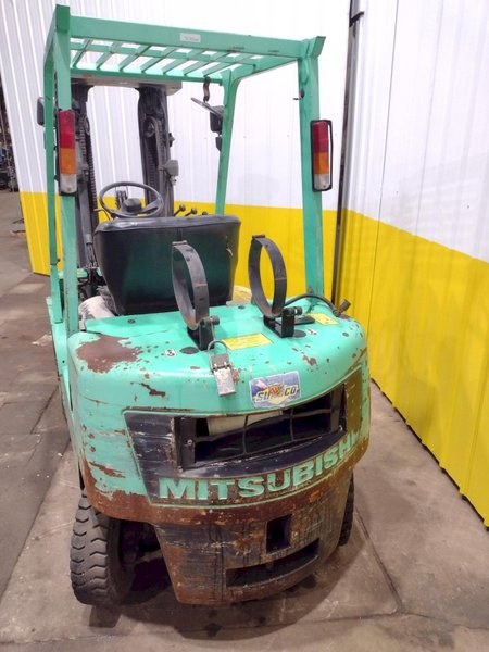 5,000 LB MITSUBISH MODEL #QA14  PROPANE FORKLIFT TRUCK: STOCK #19603