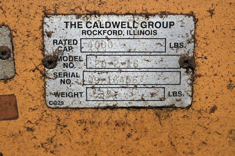 4,000 LBS X 16' CALDWELL MODEL #20-2-16 SPREADER BAR: YOBRO #24132
