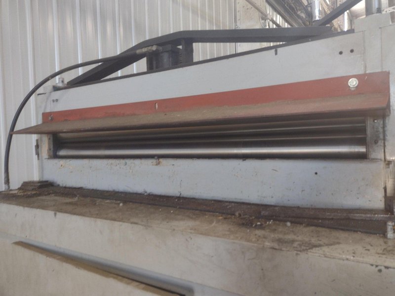 20,000 LB 10 TON X 48" RED BUD (RBI) MOTORIZED COIL REEL / UNCOILER &amp; STRAIGHTENER FEED LINE: STOCK #15277