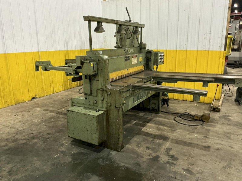 4' X 10 GAUGE WYSONG MODEL #1048 MECHANICAL POWER SQUARING SHEAR W/ BACK GAUGE : YOBRO #26001