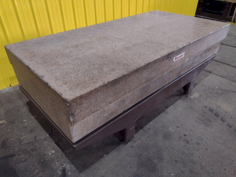 8' X 4' X 16" STARRETT CRYSTAL PINK SURFACE PLATE: STOCK #19055