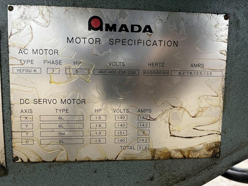 20 TON AMADA PEGA-204040 CNC TURRET PUNCH