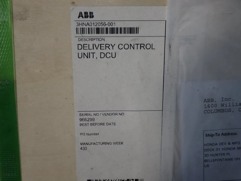 ABB Delivery Control Unit - 3hna012056-001