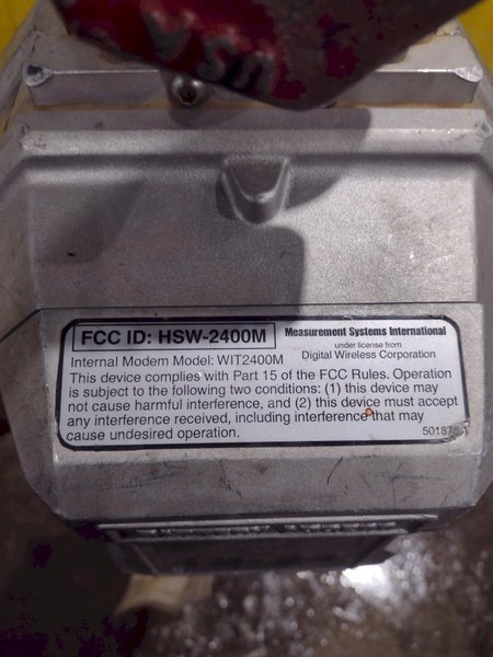 50,000 LBS MSI MODEL #6260CS TRANS-WEIGH WIRELESS LOAD CELL, FOR  CRANE SCALE: YOBRO #24762