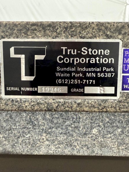 48" X 60" X 6" GRANITE SURFACE PLATE WITH STAND. STOCK # 1120424
