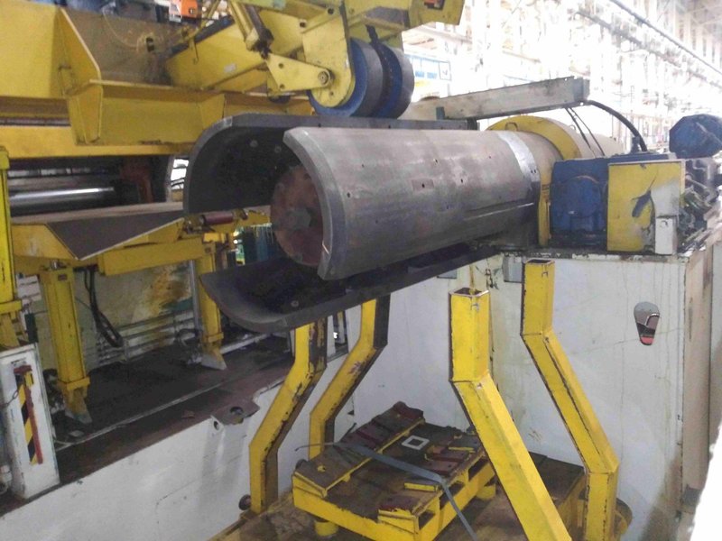 50,000 lbs x 48" x .125" Automatic Feed Co. Coil Feed Line, Uncoiler, Car, Peeler, Pinch Roll, Crop Shear, Straightener, Threading Table, Servo Feeder, Exit Chopper
