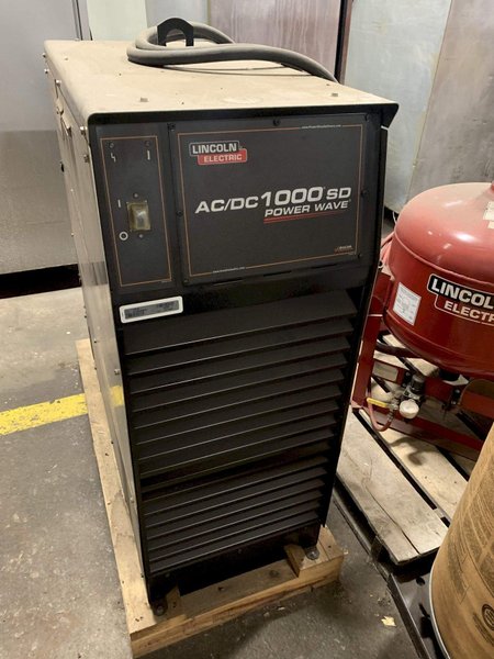 120" X 3/8" PANDJIRIS MODEL 120I-50 SEAM WELDER WITH LINCOLN POWERWAVE: STOCK # 71485
