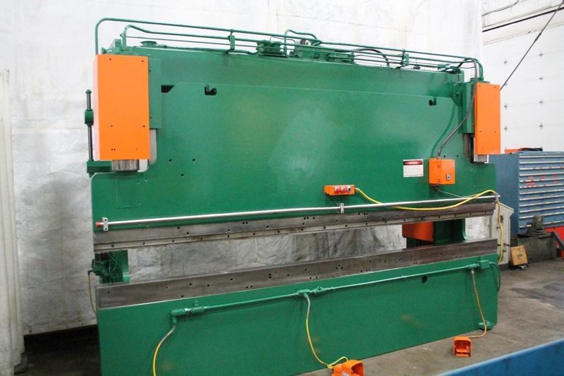 100 Ton x 12' Wysong Hydraulic Press Brake, No Back Gauge