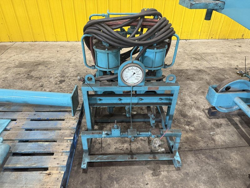 500 TON DRILL QUIP HORIZONTAL HYDRAULIC WHEEL PRESS WITH VICKERS HYDRAULIC UNIT: STOCK #23422