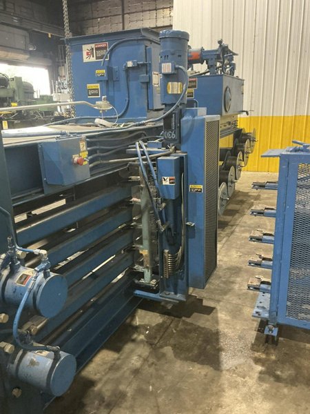 30" X 40" SELCO MODEL HSO-128A AUTO-TIE TOP LOADING HORIZONTAL HYDRAULIC BALER SYSTEM, W/ CONVEYOR &amp; DUMP HOPPER: YOBRO #26210