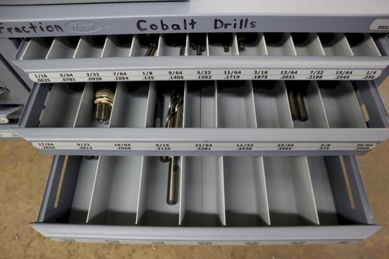 Huot Cobalt Drill Indexes (3pcs), Letter, Number, Fractional with Contents of Drills- Auction Item
