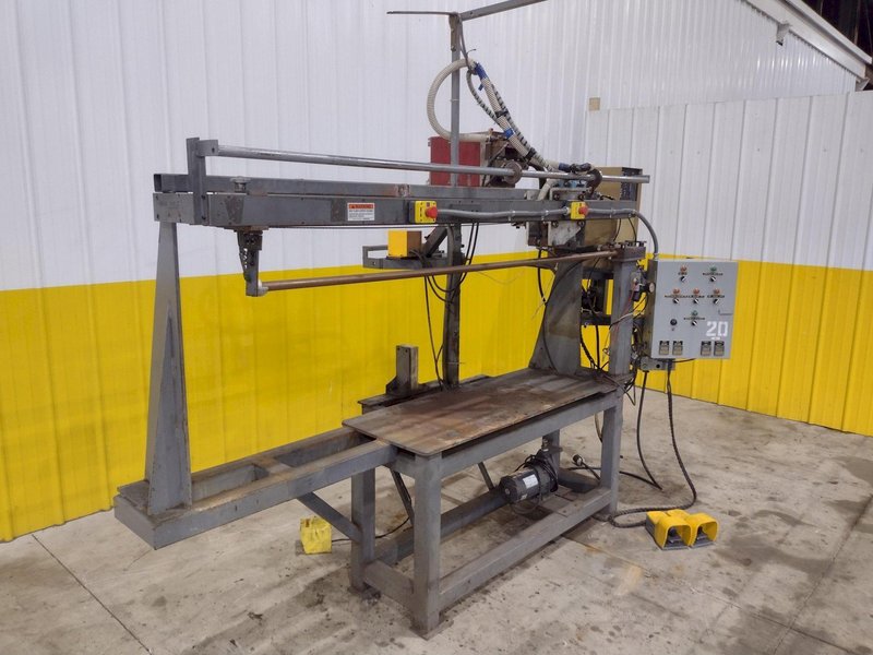 48" LONGUTUDINAL SEAM WELDER WITH ROMAN WELDER &amp; ENTRON CONTROLS: STOCK #21743