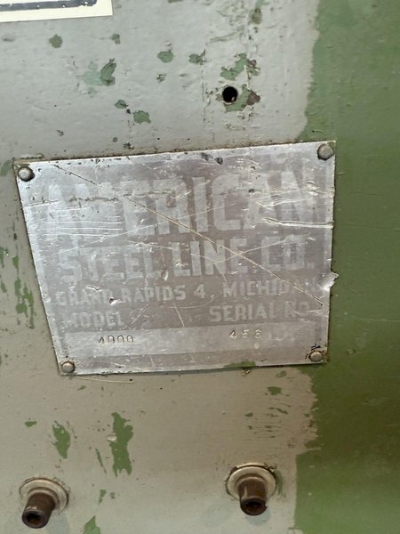 4,000 LB X 18" AMERICAN MODEL 60 UNCOILER. STOCK # 0884425