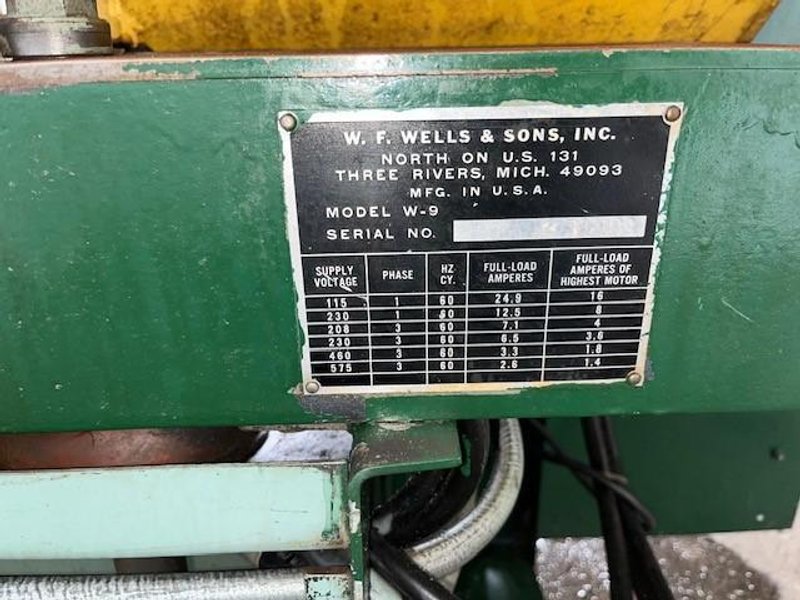 9" x 18"  W.F. Wells Band, Horizontal Band Saw STOCK # 3748