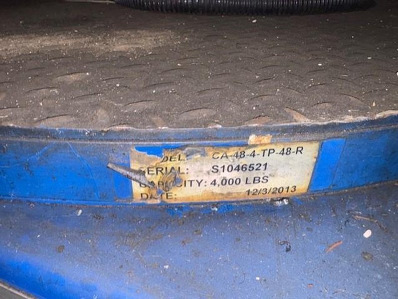 4,000# 48" X 48" ROTARY LIFT TABLE STOCK# 4422