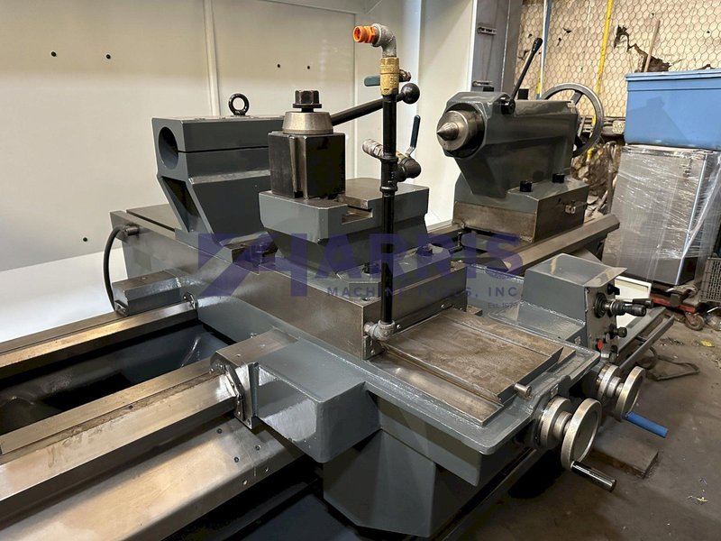 WEILER #E90, 14" BORE, OIL COUNTRY HOLLOW SPINDLE CNC LATHE, 120" CENTERS, 2007, MINT CONDITION