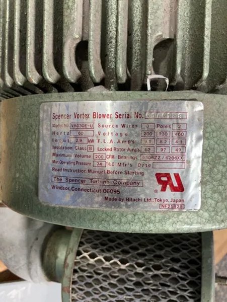 Hitachi 200 Cfm Blower - Vb030e-u