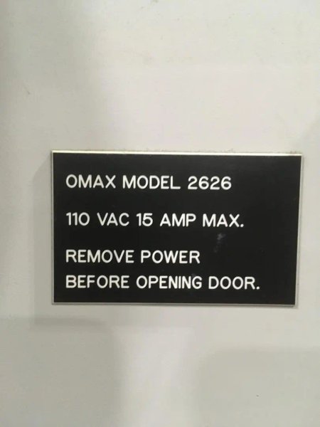 2002 OMAX 2626 | Waterjet Cutters