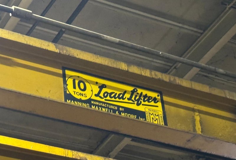 10 TON X 45' SPAN LOAD LIFTER OVERHEAD BRIDGECRANE: STOCK #79086