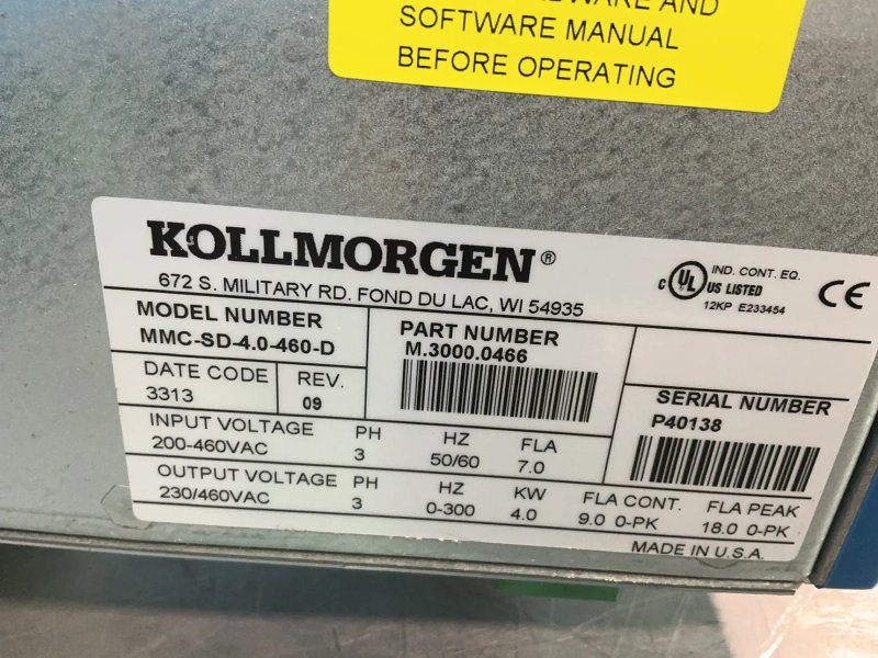 Kollmorgen  Servo Drive  - Mmc-sd-4.0-460-d