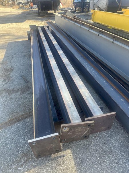 (6) 13' HIGH I-BEAM COLUMN UPRIGHTS FOR 5 TON CRANE: STOCK #22455