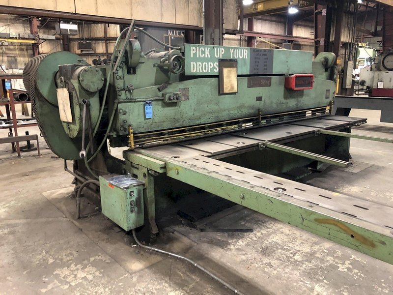 12' X 3/8" LODGE &amp; SHIPLEY MODEL 0612 MECHANICAL POWER SQUARING SHEAR: STOCK 11410