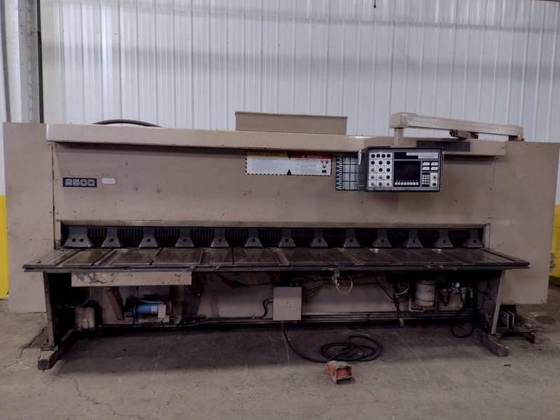 12' X 1/4" CINCINNATI NO. 2500X12 HYDRAULIC POWER SQUARING SHEAR. STOCK # 1006725