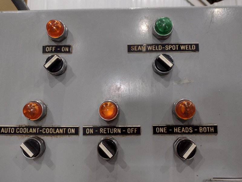 48" LONGUTUDINAL SEAM WELDER WITH ROMAN WELDER &amp; ENTRON CONTROLS: STOCK #21743
