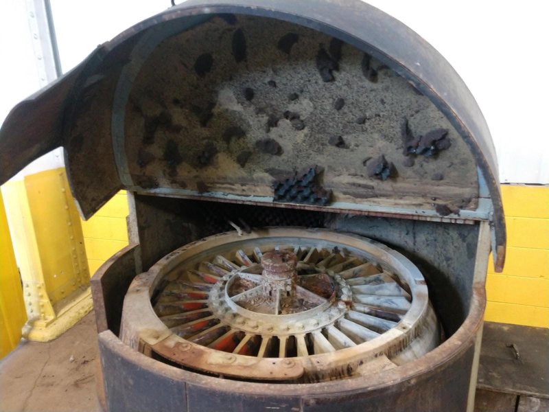 9 CU FT ALMCO MODEL OR-10VHE ROTARY VIBRATORY FINISHER