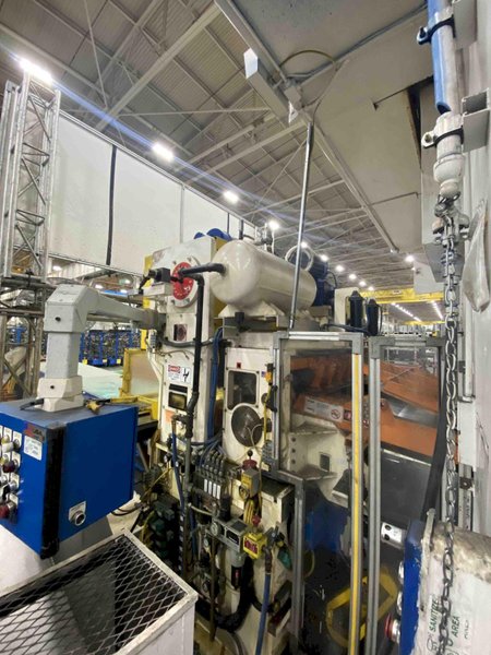 50,000 lbs x 48" x .125" Automatic Feed Co. Coil Feed Line, Uncoiler, Car, Peeler, Pinch Roll, Crop Shear, Straightener, Threading Table, Servo Feeder, Exit Chopper