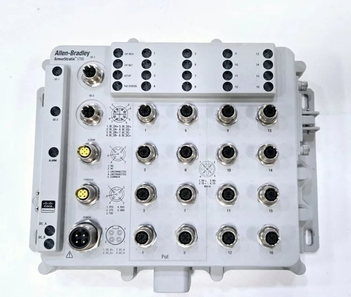 ALLEN BRADLEY 1783-ZMS8T8E2TGP ARMORSTRATIX ETHERNET SWITCH USED