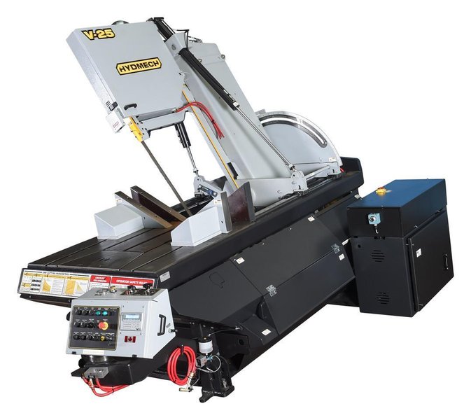 NEW - 30"H x 25"W HYD-MECH V-25 SEMI-AUTOMATIC VERTICAL TILT FRAME BAND SAW