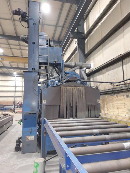 72" /36" WIDE X 16" HIGH PANGBORN MODEL #ES-1821-109 4-WHEEL ROTOBLAST STRUCTURAL STEEL BLAST MACHINE: YOBRO #24788