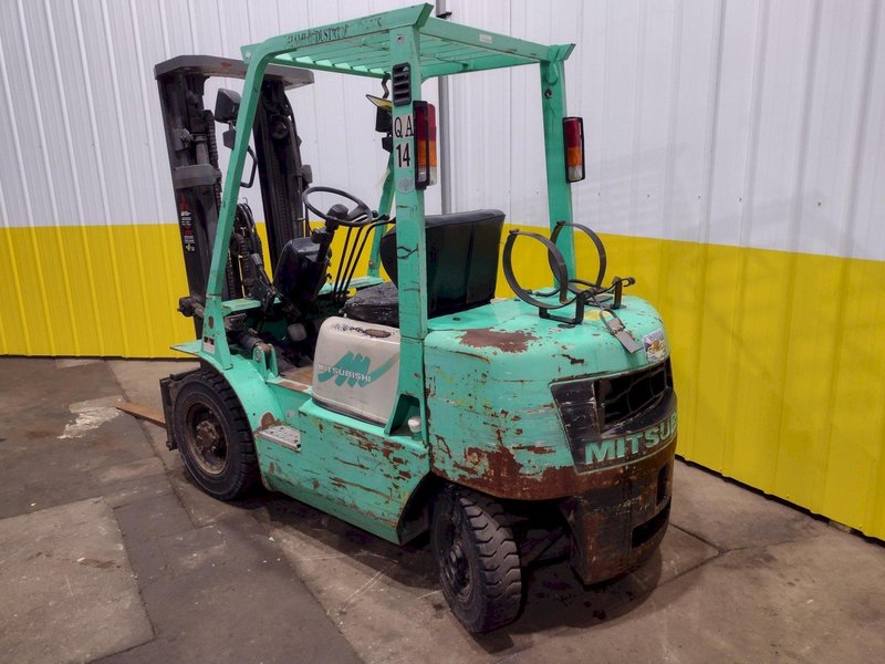 5,000 LB MITSUBISH MODEL #QA14  PROPANE FORKLIFT TRUCK: STOCK #19603