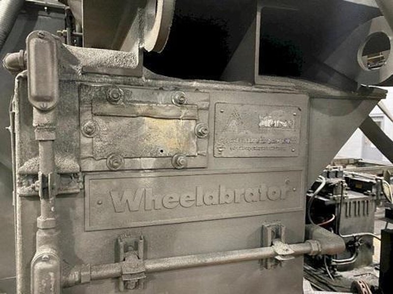 6" X (2) 15 HP WHEEL WHEELABRATOR "SKEW ROLL PIPE &amp; BAR" SHOT BLAST BLASTER SYSTEM