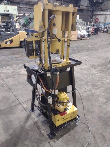 CAT CRIMPUTER HOSE CRIMPER &amp; COUPLING PRESS , WITH TOOLING DIES &amp; ENERPAC HYDRAULIC UNIT: YOBRO #24865
