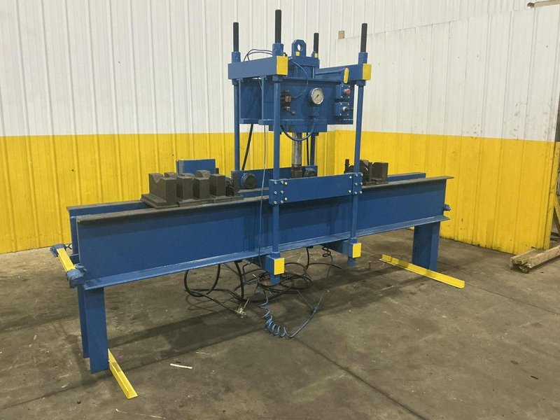 75 TON X 96" DRILCO TRAVELING HEAD HYDRAULIC STRAIGHTENING PRESS: YOBRO #25865