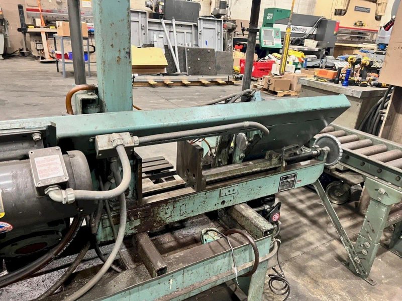 USED W.F. WELLS 10" X 17" HORIZONTAL DUAL POST SEMI-AUTOMATIC BANDSAW MODEL W-10-1, Year: 1995