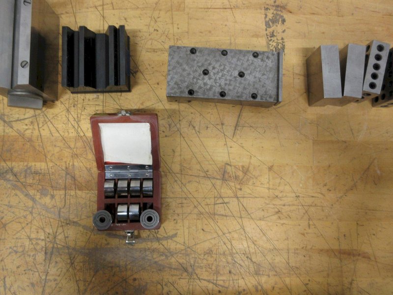Precision Ground Setup Blocks &amp; Gauges, 1-2-3 Blocks, Magnetic &amp; Standard V Block, Sine Bar 6"x3", 1" Gauge Ring Set- Auction Item