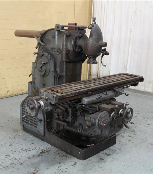 #3 MILWAUKEE HORIZONTAL MILL WITH VERTICAL HEAD &amp; UNIVERSAL TABLE: 5996