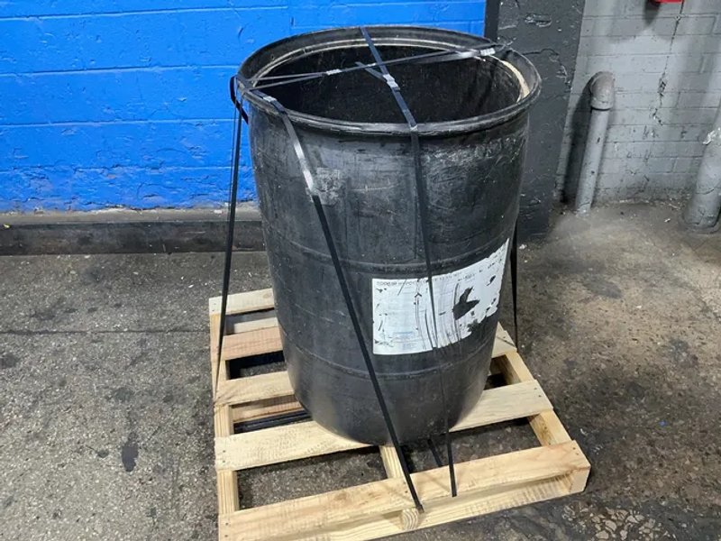 Approx. 61 Gal Barrel, 75% Full Finishing Stones