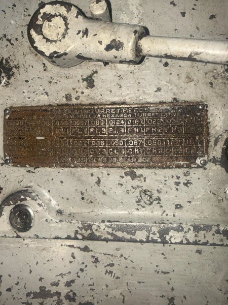 #3A WARNER &amp; SWASEY MODEL #3A TURRET LATHE: YOBRO #25776