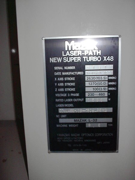 1991 MAZAK YB-1500LB5M2 | Laser Cutters