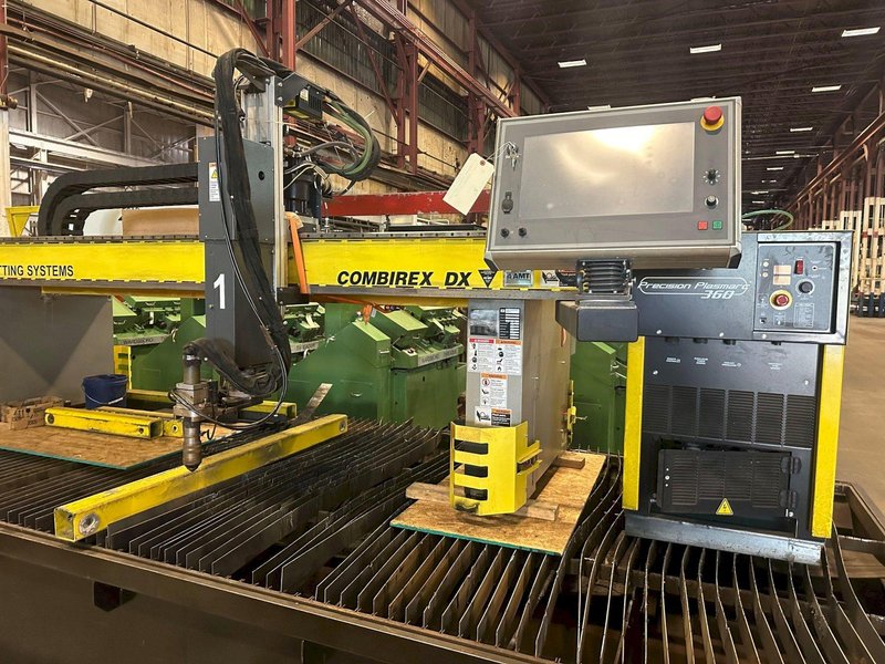 5' 6" x 21'6" ESAB MODEL #COMBIREX DX3000 GANTRY STYLE PLASMA CUTTING MACHINE: STOCK #16510