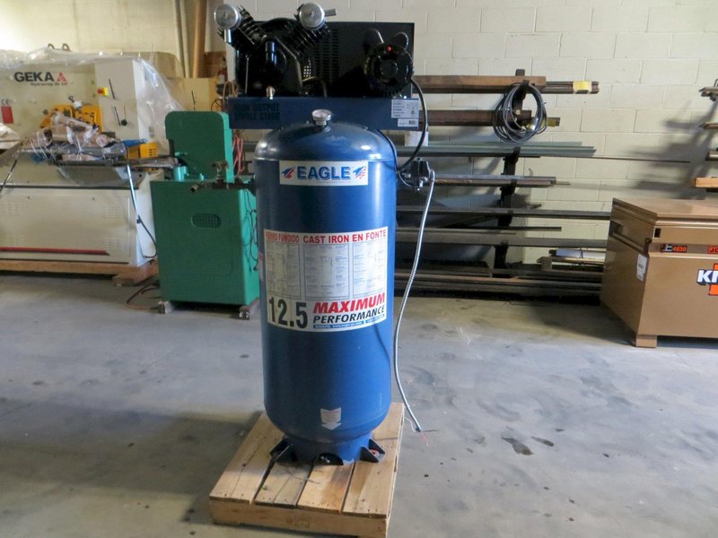 5 HP, Eagle Vertical Air Compressor, 60 Gallon Tank, 208/230 Volt, Single Phase