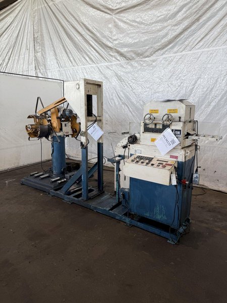 1,100 Lb. x 6" x .05" AIDA SERVO FEEDLINE W/ DUAL UNCOILER. STOCK # 0130225.