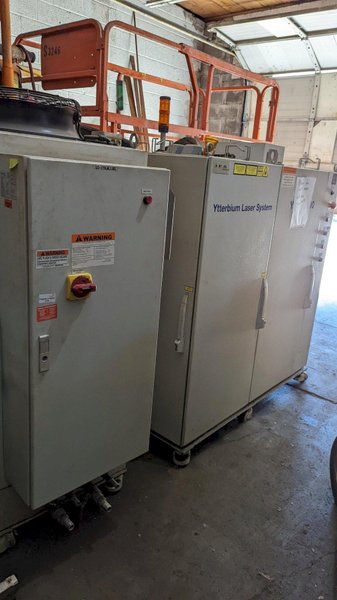 IPG Photonics YLS-5000-S2 5000W Dual Head Output Fiber Laser Welder, 2012 – Seifert 600W Chiller,  2 Sets Of Brand New Cables