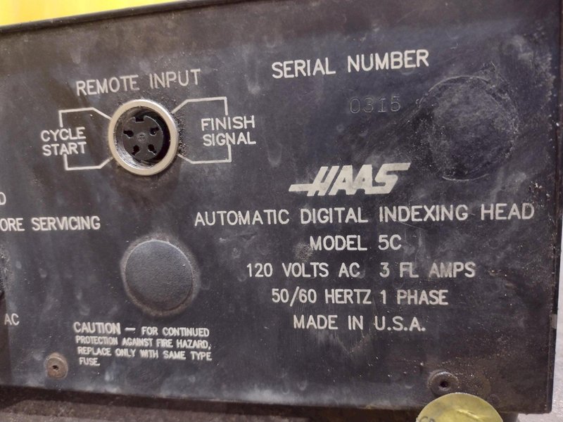HAAS 5C COLLET INDEXER 4TH AXIS: STOCK #20611