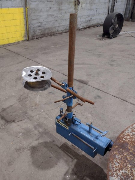 5,500 LBS X 48" AWC (ACCRA-WIRE CONTROLS) MODEL #F-200AF HORIZONTAL PALLET TYPE POWERED DE-COILER REEL: STOCK #19265