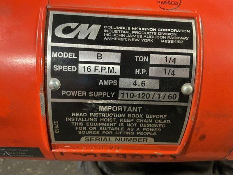 Cm  1/4 Ton  Electric Chain Hoist  - B